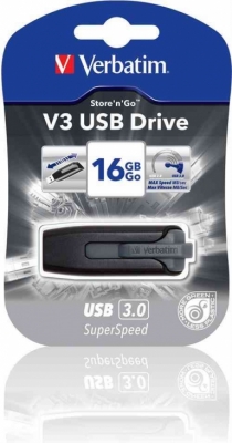 16GB USB-Minne mini USB 3.0 Store'N'Go V3 Verbatim