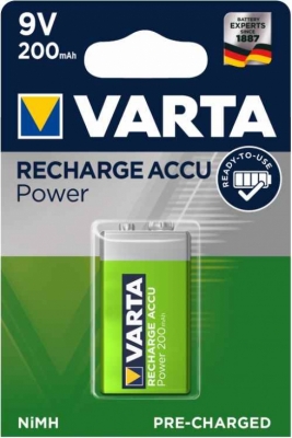 9VReady To Use Varta 200mAh NI-MH i gruppen Batterier / AA  AAA  9V - batterier hos Batteriexperten.com (9VRTU_VA1P)