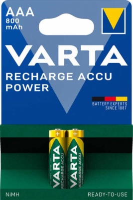 AAA Ready2Use Varta 800MAH NI-MH 2-pack i gruppen Batterier / AA  AAA  9V - batterier hos Batteriexperten.com (AAA8NH_VA2P)