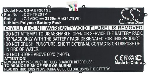 Asus TF201-1B088A, 7.4V, 3350 mAh i gruppen Batterier / Surfplattor-batterier / Asus / Asus Modeller hos Batteriexperten.com (01e6315871acc9fb50eeb7426)