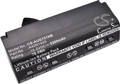 Asus ROG G751JT-DH72-CA, 15.0V, 5200 mAh i gruppen Batterier / Datorbatterier / Asus / Asus Modeller hos Batteriexperten.com (16616ea0be3fde872ffae5efb)