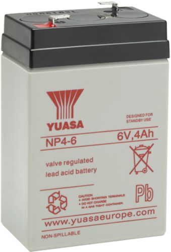 Yuasa 6V 4.0Ah (AGM) batteri 70 x 106 x 47 i gruppen Batterier / Blybatterier / 6V batterier hos Batteriexperten.com (BNP46)