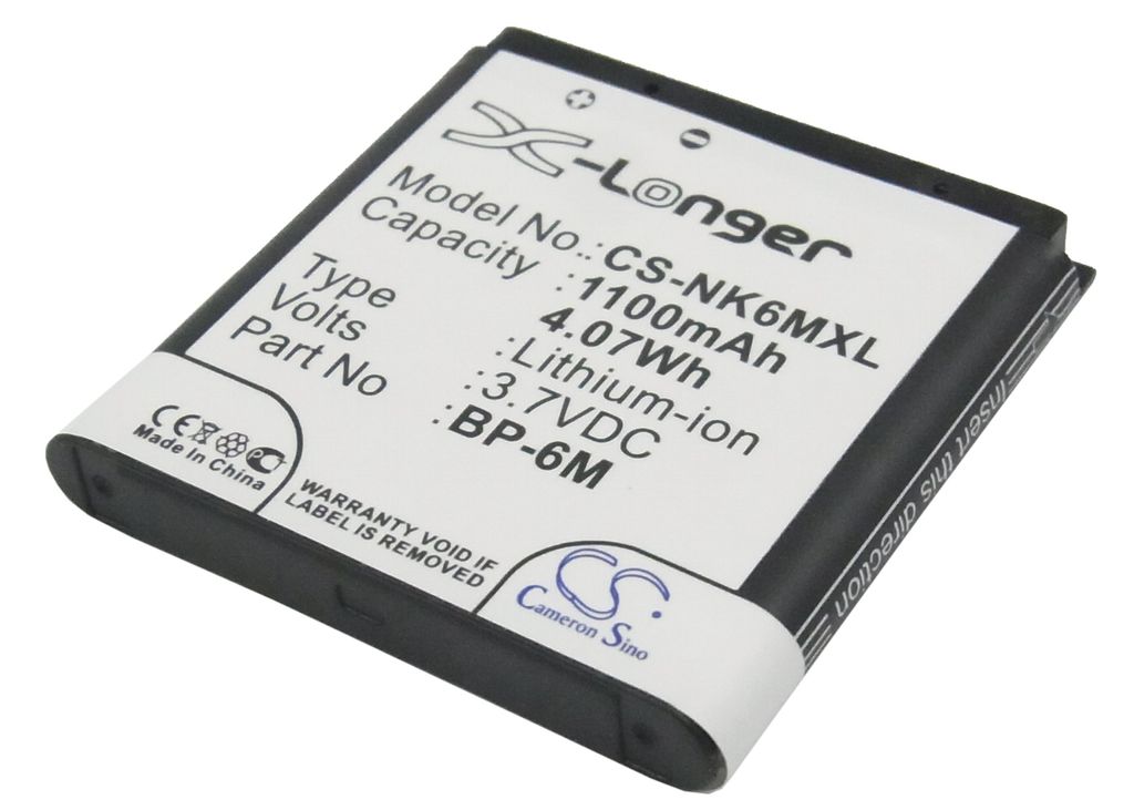 BP-6M erstatningsbatteri i gruppen Batterier / Mobilbatterier / Nokia hos Batteriexperten.com (BP-6M)