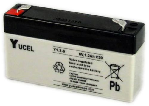 Yuasa 6V 1.2Ah (AGM) batteri 134 x 64 x 34 i gruppen Batterier / Batteri Bly / Alarm / Nødlys / 6V batterier hos Batteriexperten.com (BY126)