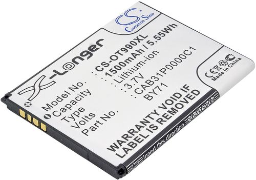 Alcatel OT-990 Chrome, 3.7V, 1500 mAh
