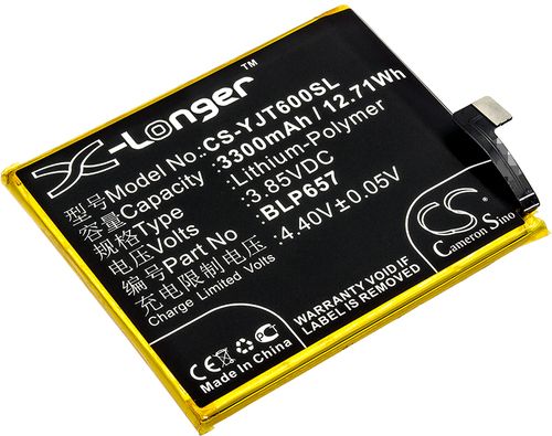 BLP657 för Oneplus, 3.85V, 3300 mAh i gruppen Batterier / Mobilbatterier / Övrigt / Övrigt Batterier hos Batteriexperten.com (d88867138fbf436f7ebbdbac4)